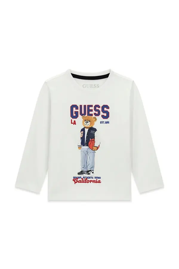 Guess Guess majica z dolgimi rokavi otroška bombažna