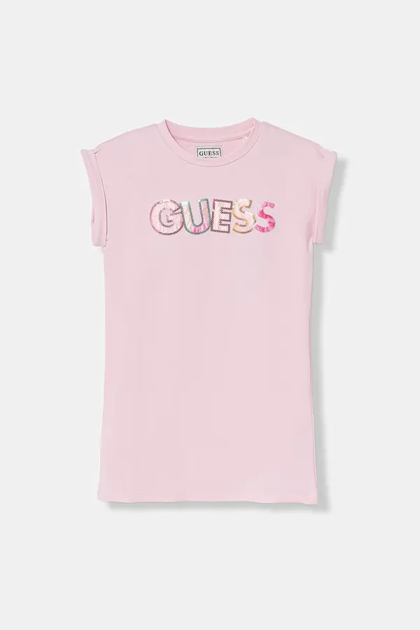 Guess Guess obleka bombažna z elastanom