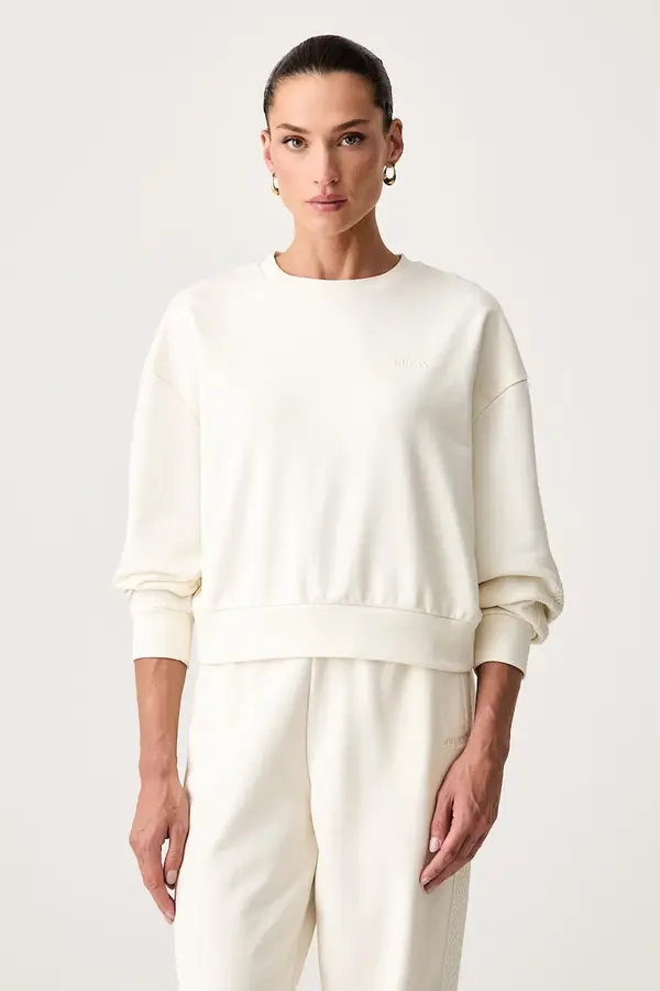 Guess Guess oversize pulover ženski z bombažem PHOEBE