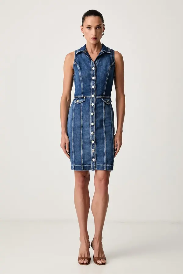 Guess Guess poletna obleka denim DESTINY