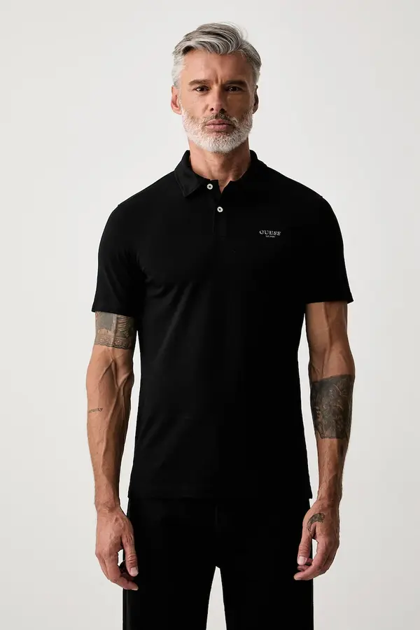 Guess Guess polo majica moška bombažna z elastanom