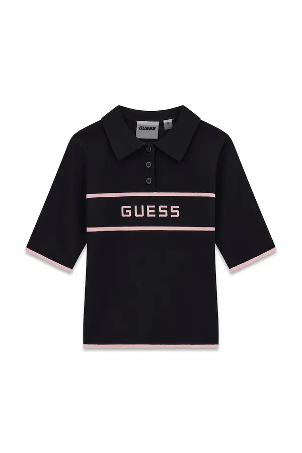 Guess Guess pulover s kratkimi rokavi otroški z viskozo