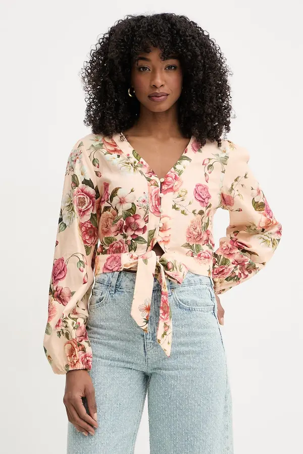 Guess Guess ženska bluza z lanom SHIRLEY