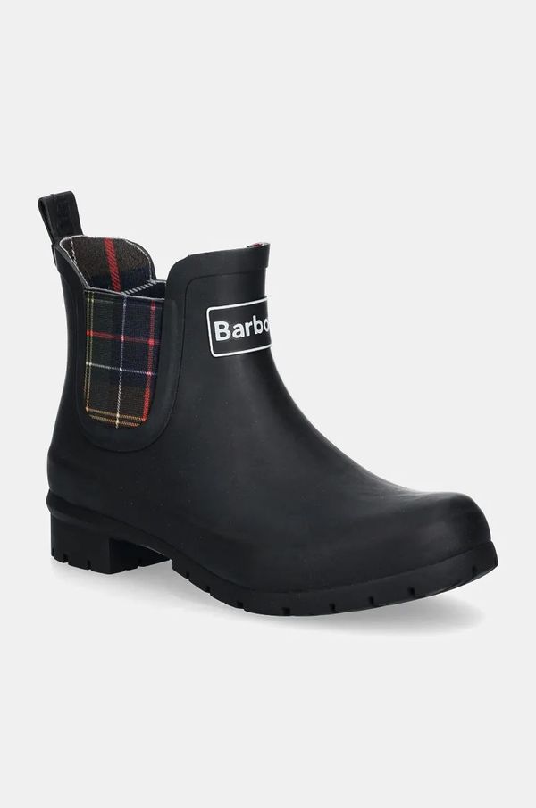 Barbour Gumijasti škornji Barbour Kingham ženski, črna barva, LRF0088BK11