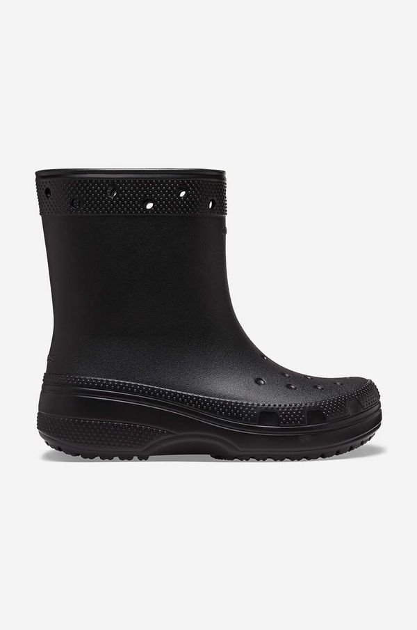 Crocs Gumijasti škornji Crocs Classic Rain Boot črna barva