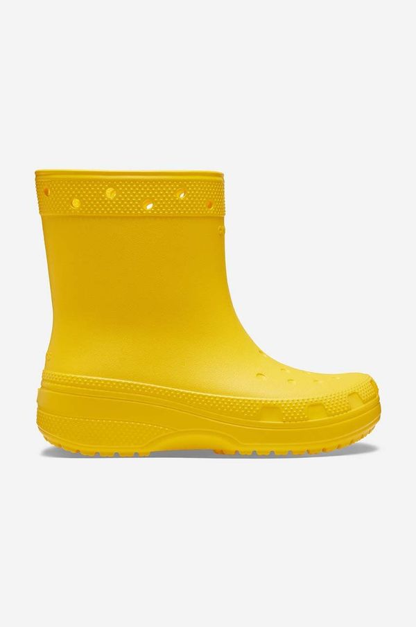 Crocs Gumijasti škornji Crocs Classic Rain Boot rumena barva