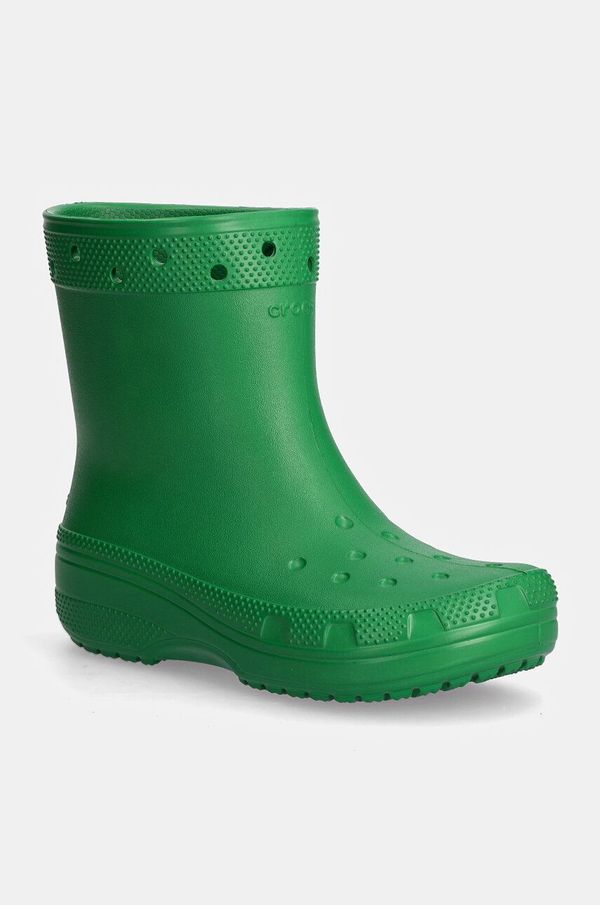 Crocs Gumijasti škornji Crocs Classic Rain Boot ženski, zelena barva, 208363