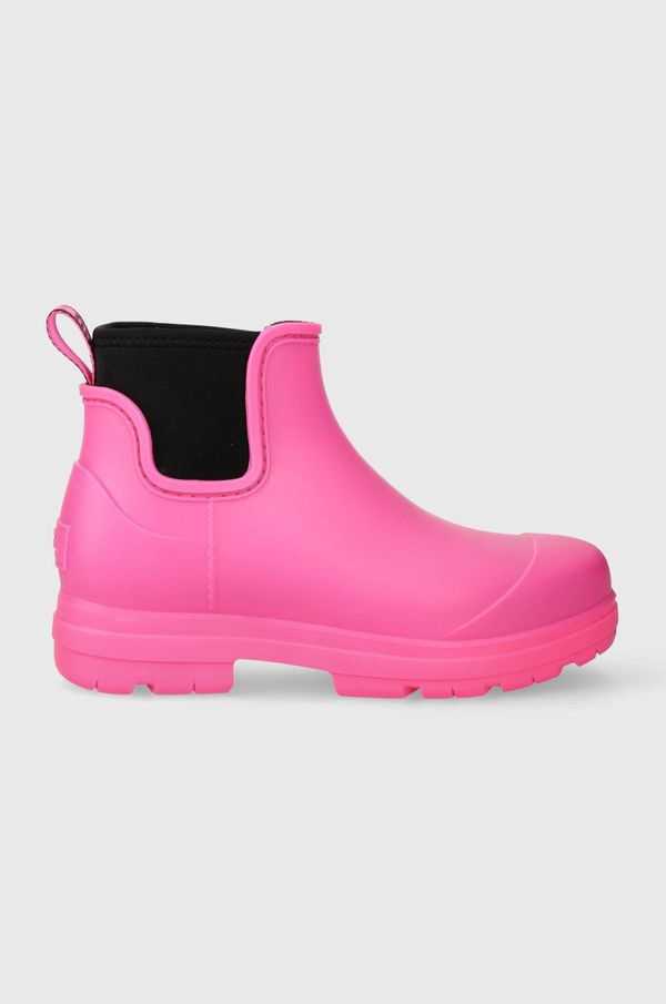 Ugg Gumijasti škornji UGG Droplet ženski, roza barva, 1130831