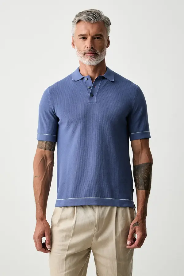 Hackett London Hackett London pletena polo majica moška bombažna