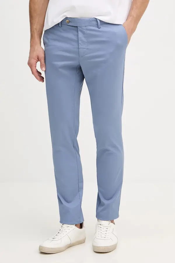 Hackett London Hackett London slim hlače moške bombažne z elastanom
