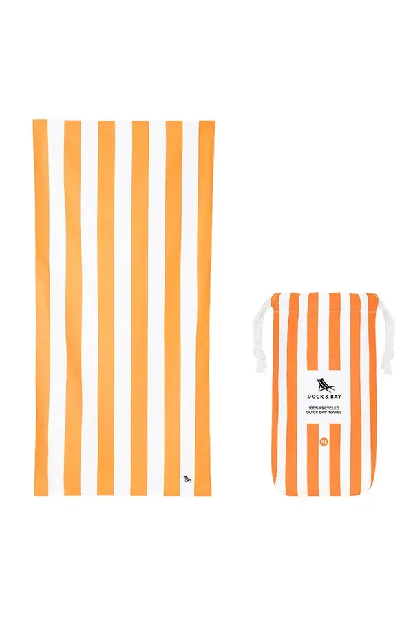 Dock & Bay Hitrosušeča brisača za plažo Dock & Bay Ipanema Orange 200 x 90 cm