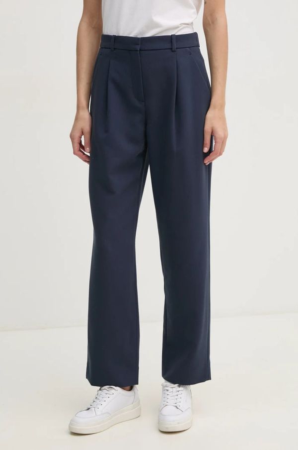 Abercrombie & Fitch Hlače Abercrombie & Fitch ženske, mornarsko modra barva, KI156-4360