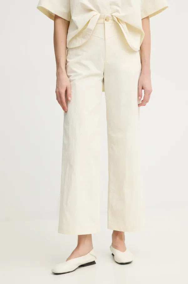 Aeron Hlače AERON BLADE ženske, bež barva, PA314537