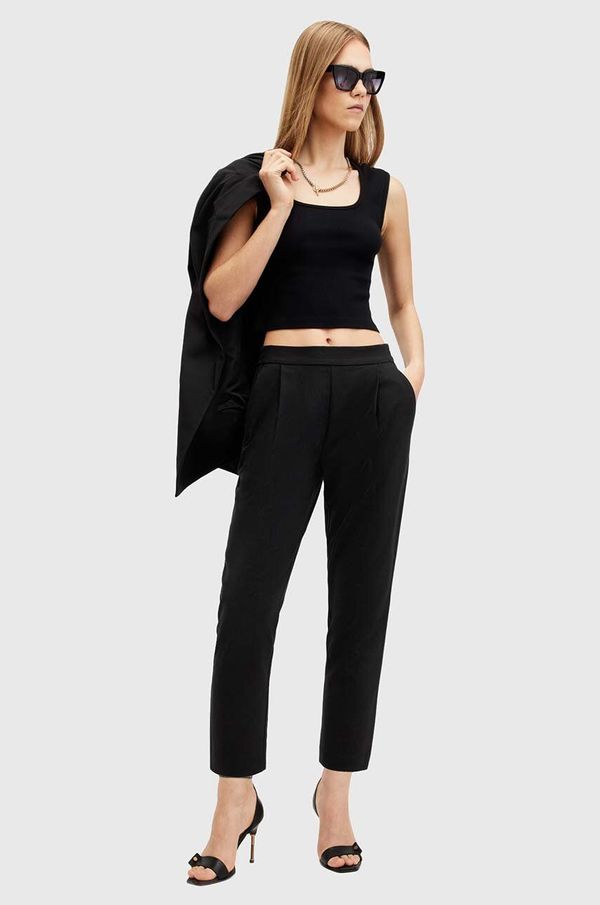 AllSaints Hlače AllSaints ALEIDA TRI TROUSER ženske, črna barva, W009QZ