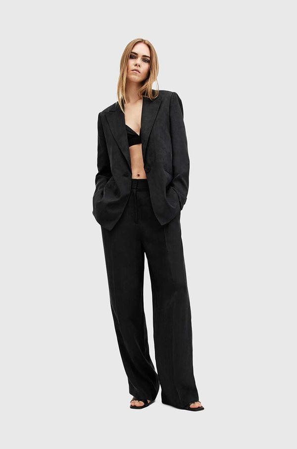 AllSaints Hlače AllSaints AVERIE TEN TROUSER ženske, črna barva, W027QC