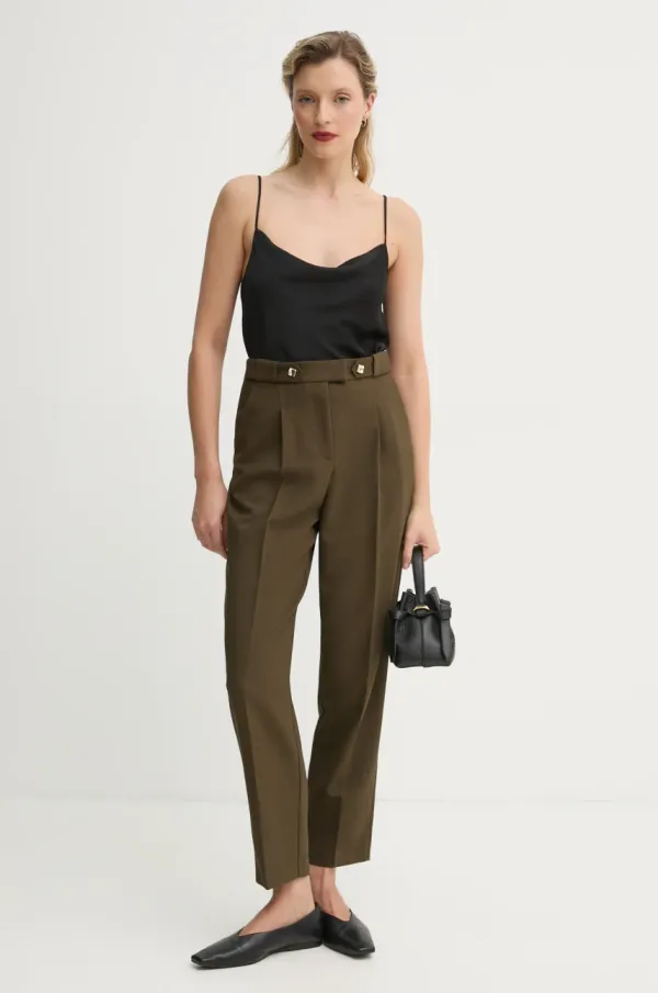 BA&SH Hlače BA&SH JUDE ženske, zelena barva, 1E25JUDE