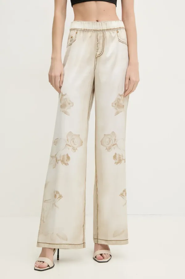 Blugirl Blumarine Hlače Blugirl Blumarine ženske, bež barva, RA5073.T3836