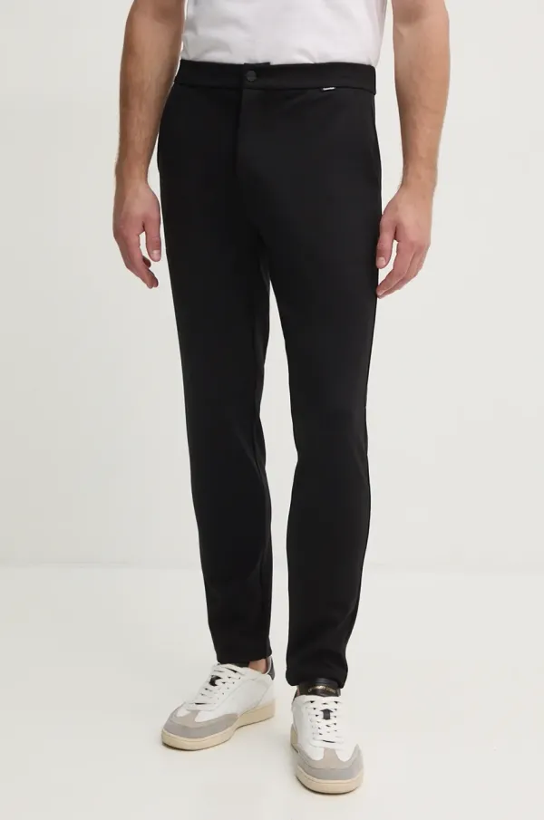Calvin Klein Hlače Calvin Klein moške, črna barva, K10K113647