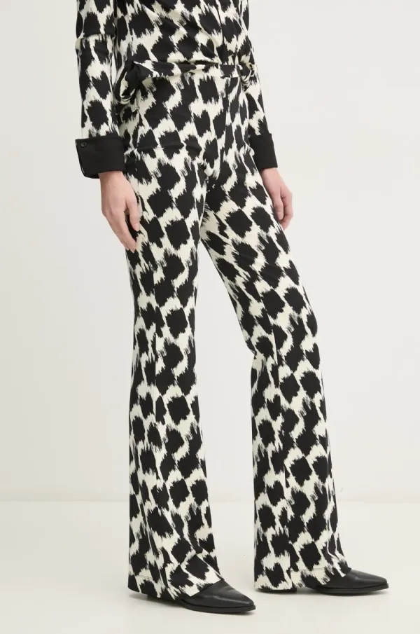 DIANE VON FURSTENBERG Hlače DIANE VON FURSTENBERG ženske, črna barva, DVFPL4S002