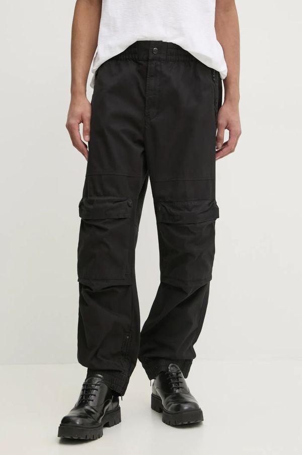 Diesel Hlače Diesel P-BEECK TROUSERS moške, črna barva, A14761.0NJBP