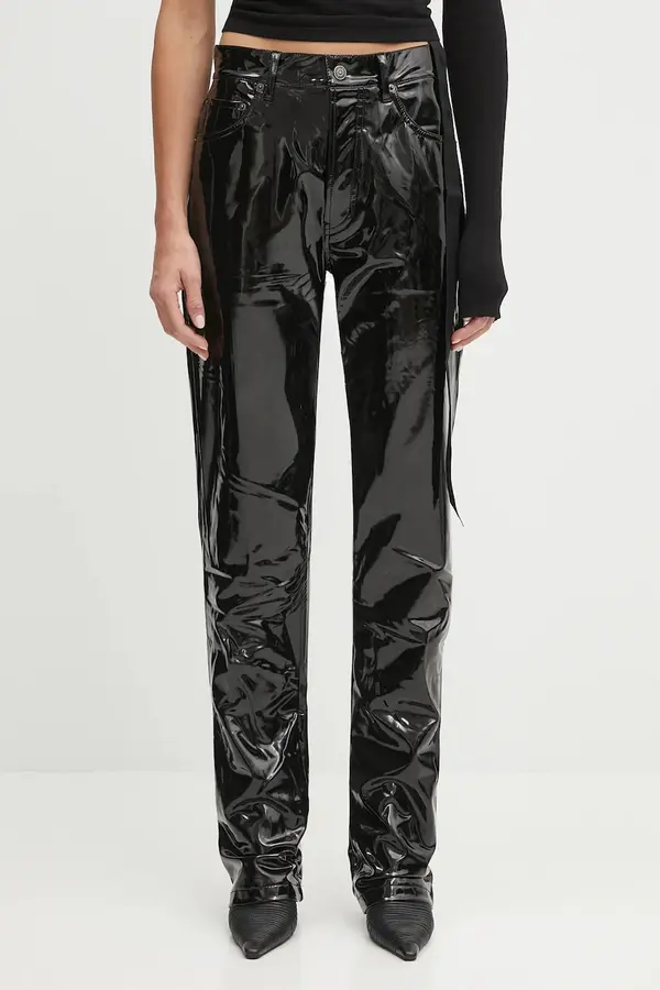 Fiorucci Hlače Fiorucci Stretch Vinyl Straight Fit