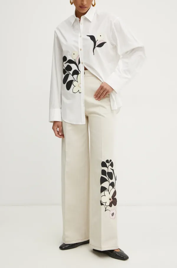 Forte Forte Hlače Forte Forte ženske, bež barva, 13719bis.my pants