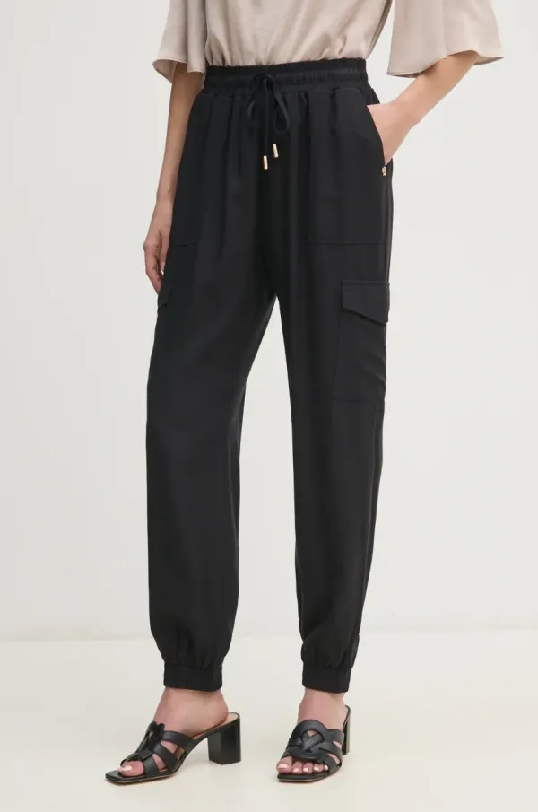 Gaudi Hlače Gaudi ženske, črna barva, 511BD25010