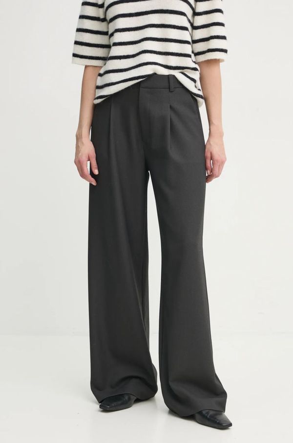 Gestuz Hlače Gestuz ženske, siva barva, 10909759