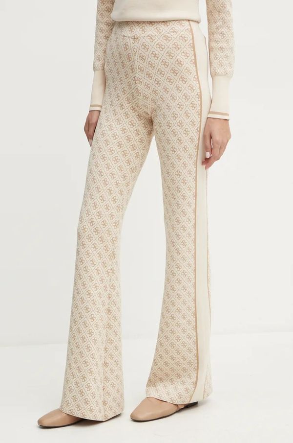 Guess Hlače Guess ženski, bež barva