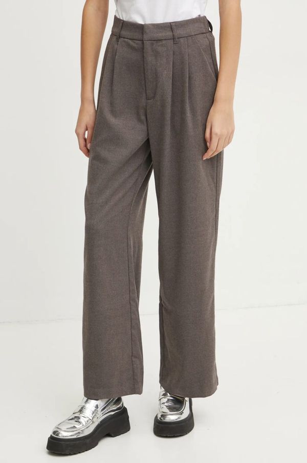 Hollister Co. Hlače Hollister Co. ženske, rjava barva, KI356-4145