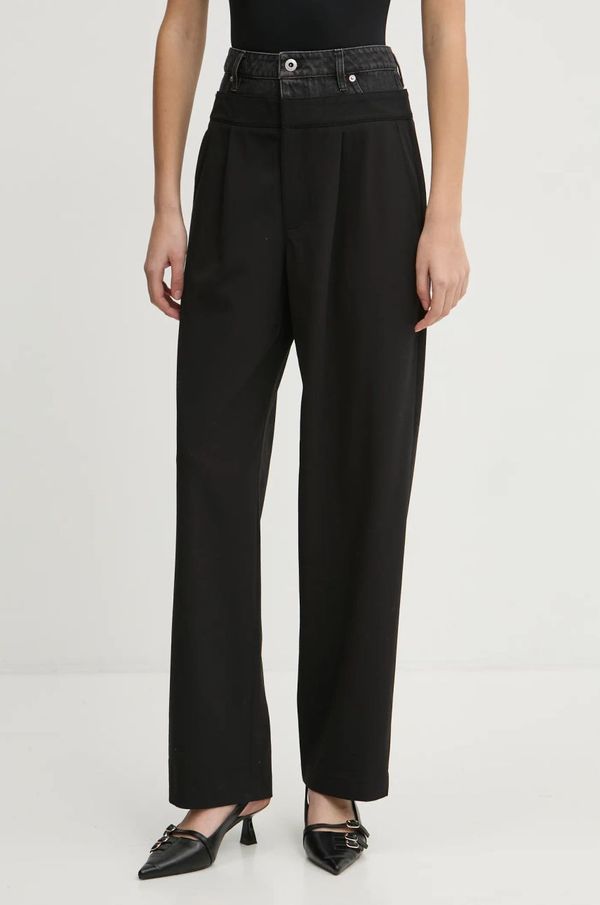 Karl Lagerfeld Jeans Hlače Karl Lagerfeld Jeans ženske, črna barva, A1W10061