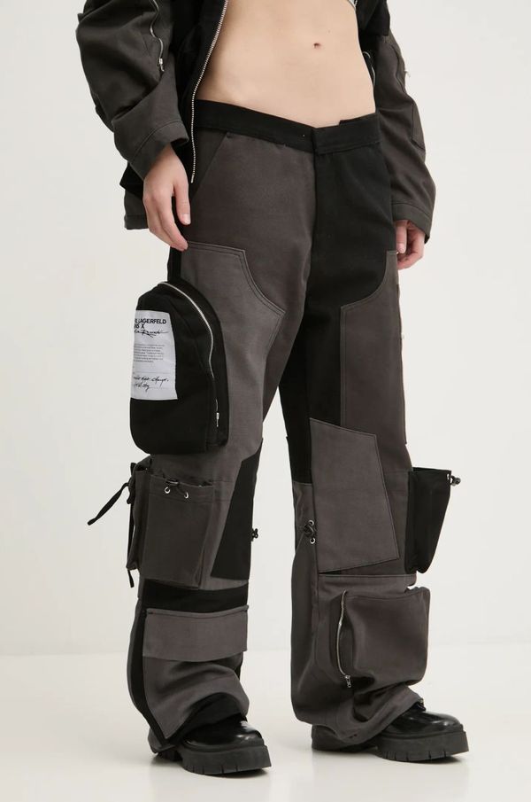 Karl Lagerfeld Jeans Hlače Karl Lagerfeld Jeans ženske, črna barva, A1W10139