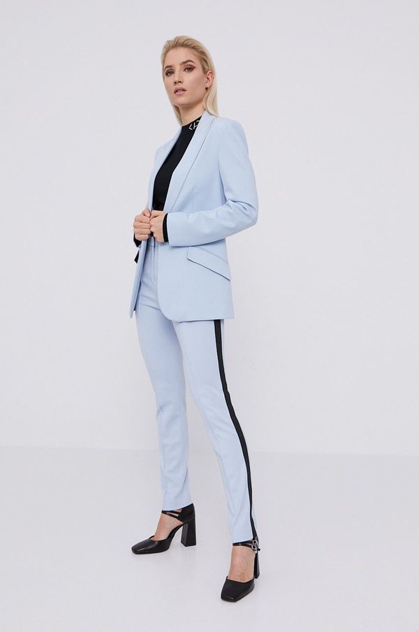 Karl Lagerfeld Hlače Karl Lagerfeld ženski, modra barva
