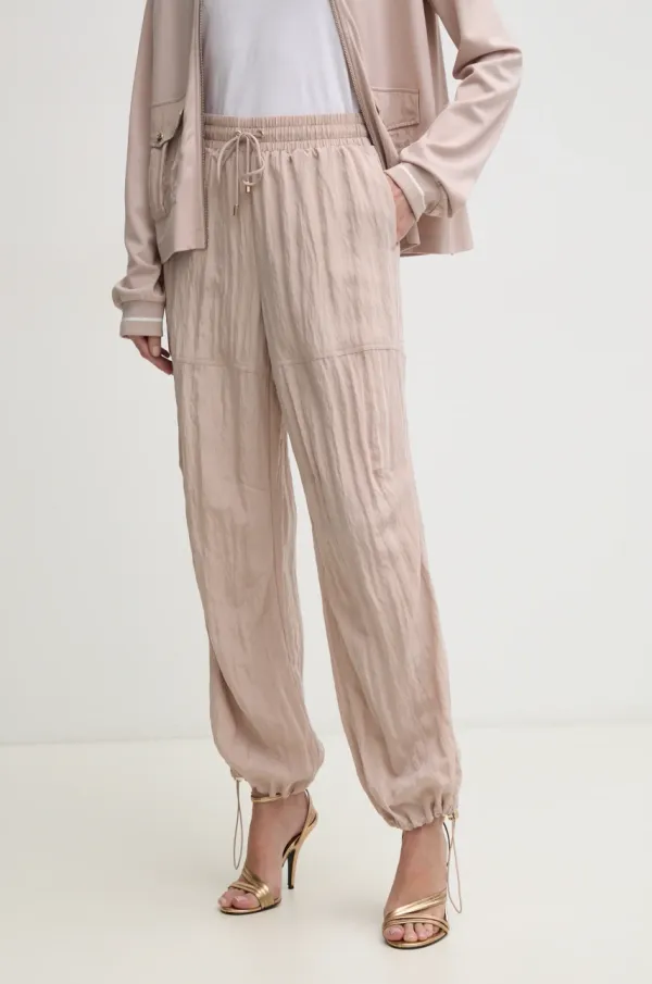 Liu Jo Hlače Liu Jo ženske, bež barva, TA5127 T2921