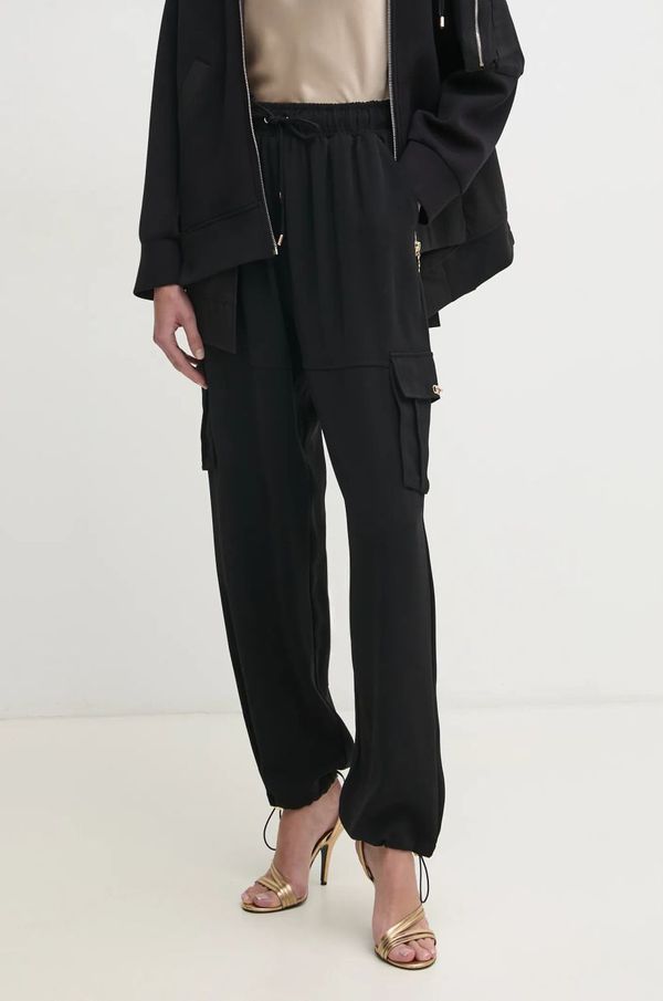 Liu Jo Hlače Liu Jo ženske, črna barva, TA5102 TS923