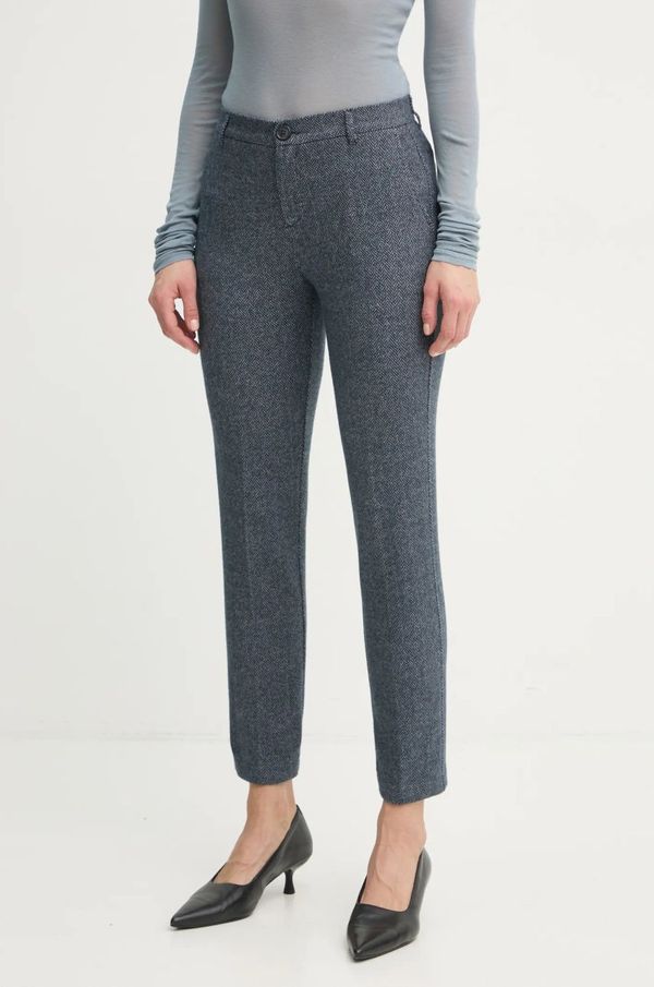 Marc O'Polo Hlače Marc O'Polo ženske, siva barva, 411301619133