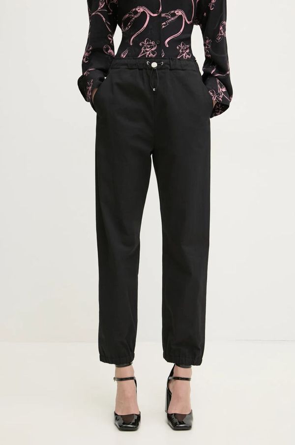 Moschino Jeans Hlače Moschino Jeans ženske, črna barva, 0303 3224