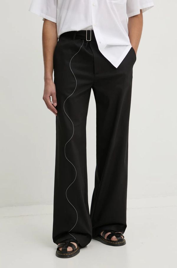 MSGM Hlače MSGM moške, črna barva, 3840MP18X.257133