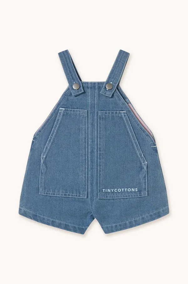 Tinycottons Hlače na naramnice za dojenčke Tinycottons BABY GRAPHIC DENIM DUNGAREE SS25-244