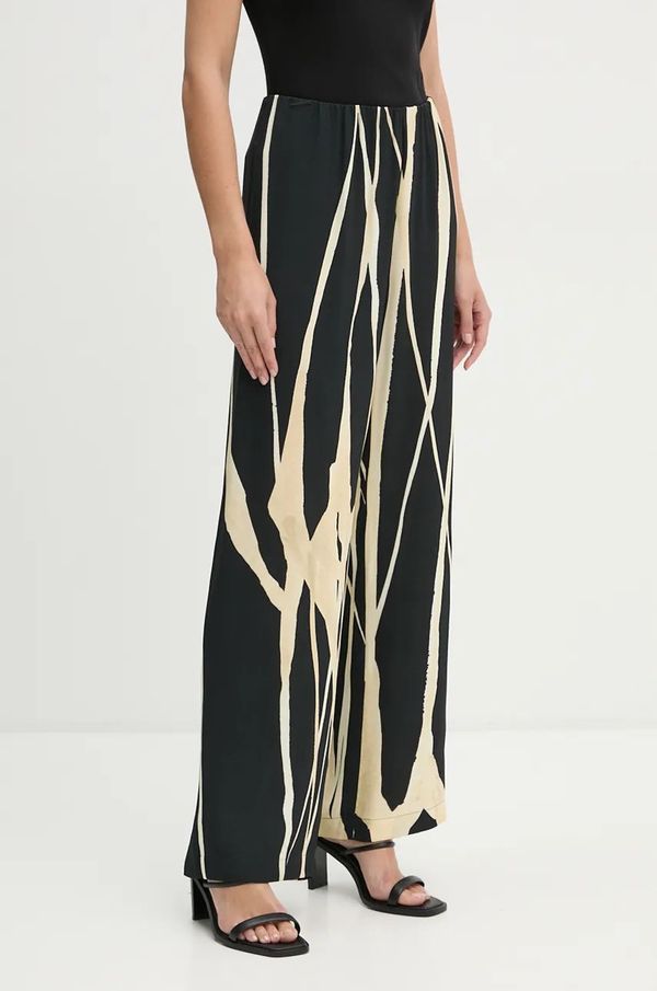 Nanushka Hlače Nanushka BRENDA ženske, črna barva, NW24PFOW20399