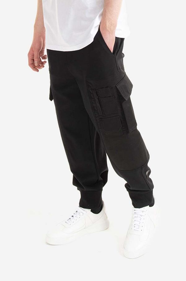 Neil Barrett Hlače Neil Barrett Hybrid Workwear Loose Sweatpants moške, črna barva