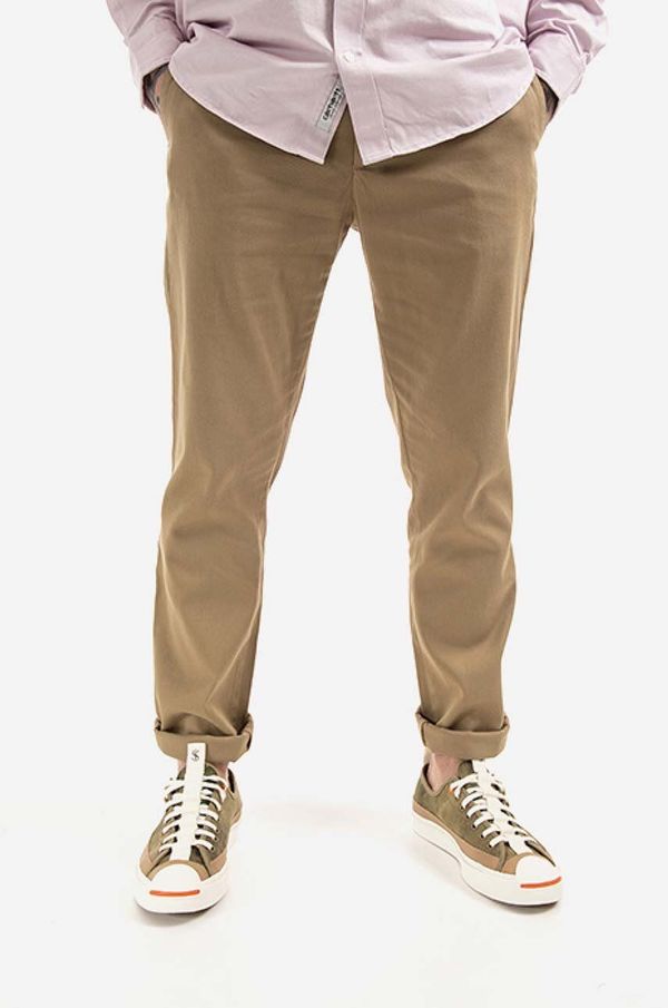 Norse Projects Hlače Norse Projects moški, rjava barva