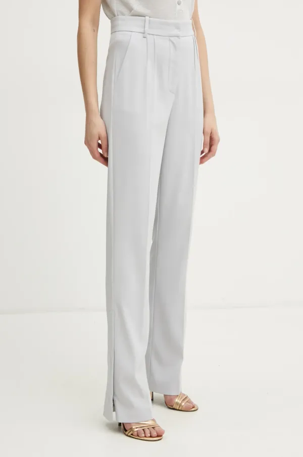 Patrizia Pepe Hlače Patrizia Pepe ženske, siva barva, 8P0677 A6F5