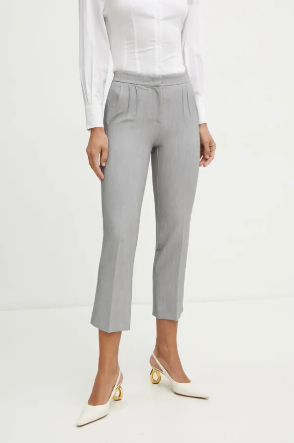 Patrizia Pepe Hlače Patrizia Pepe ženske, siva barva, 8P0700 A533