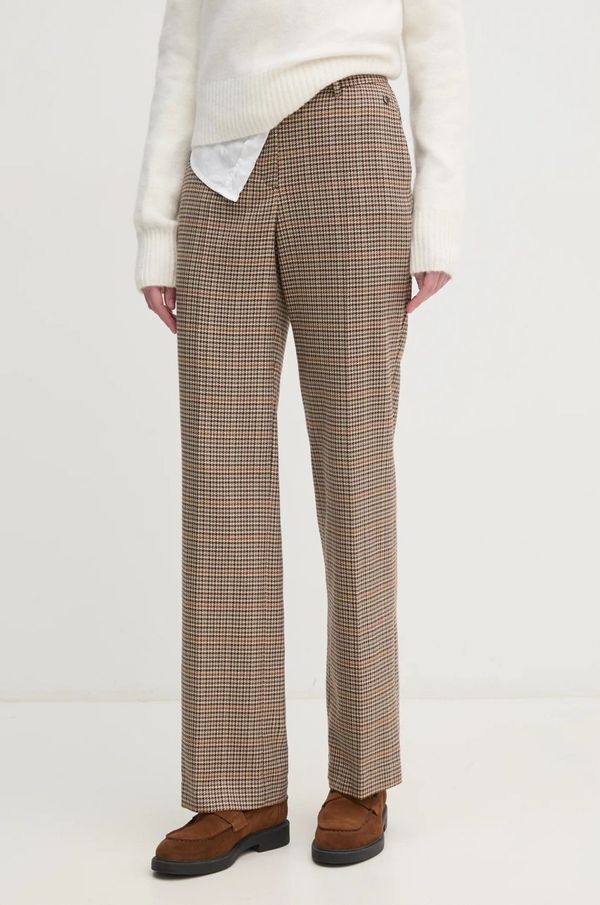 Pedro del Hierro Hlače Pedro del Hierro ženske, bež barva, 7608787