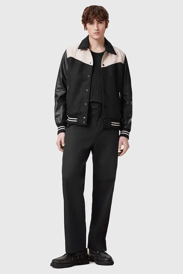 AllSaints Hlače s primesjo volne AllSaints LOCKE