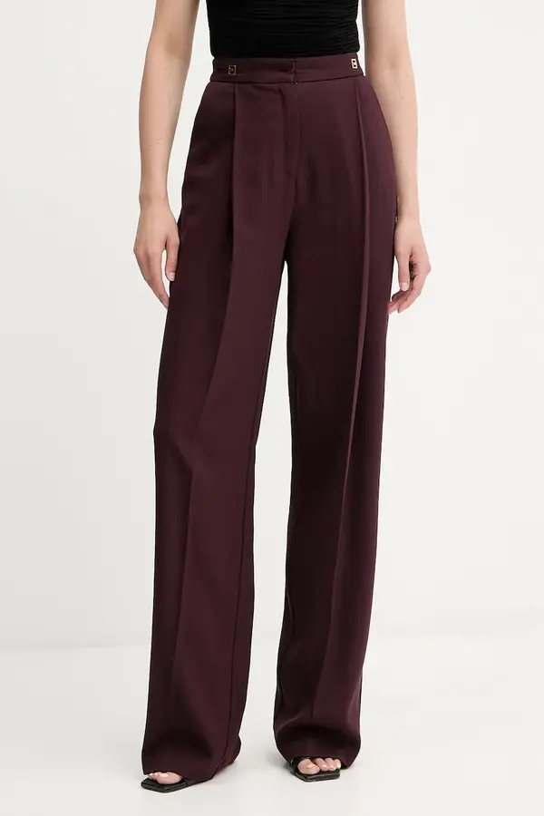 Elisabetta Franchi Hlače s primesjo volne Elisabetta Franchi