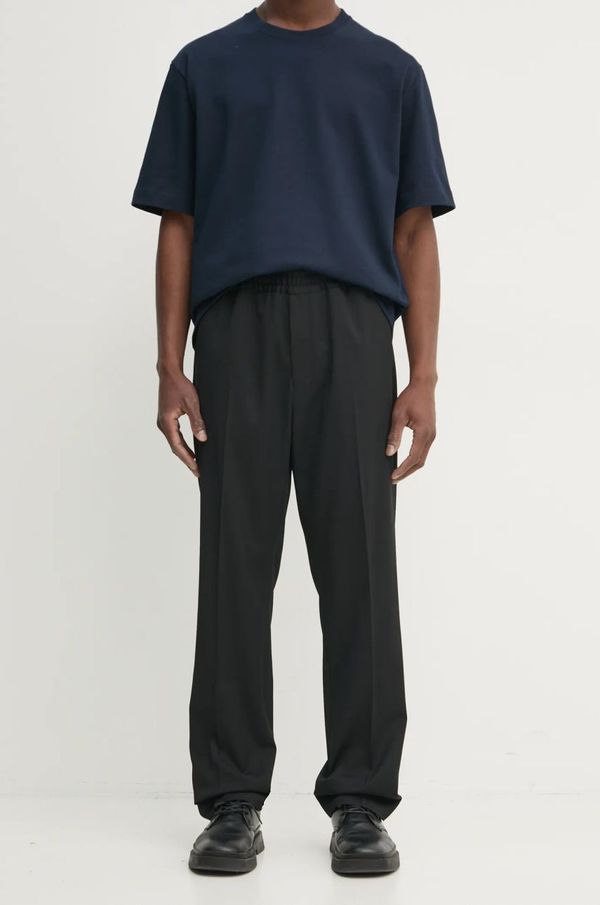 Filippa K Hlače s primesjo volne Filippa K črna barva, 29553