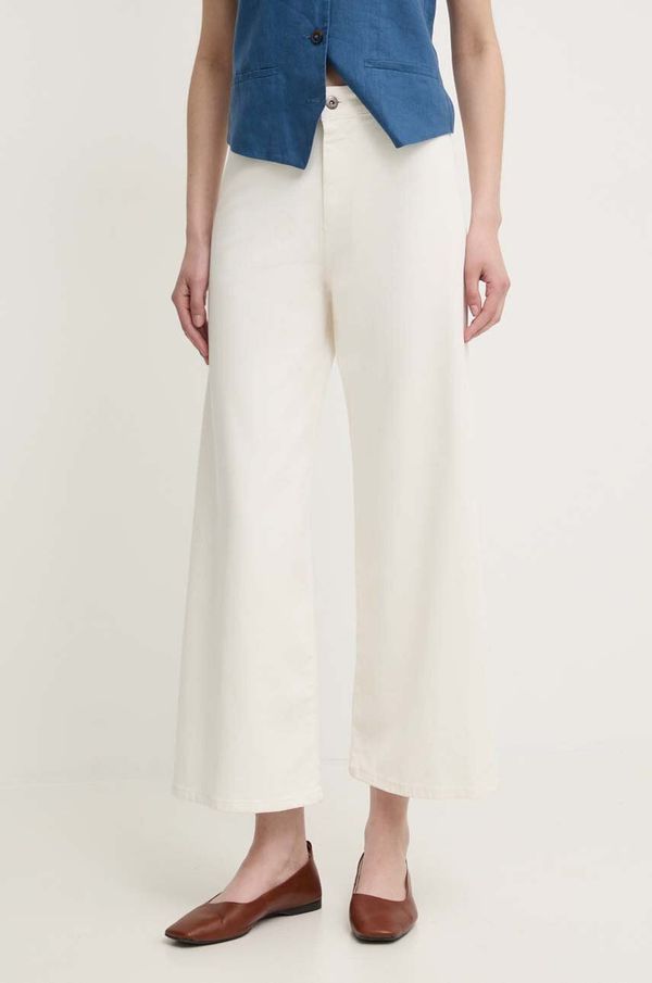 Sandro Ferrone Hlače Sandro Ferrone ženske, bež barva, SFS10XBDSHANNON