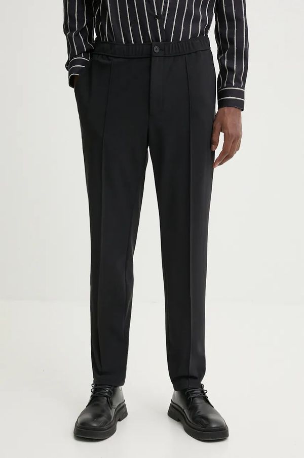 Theory Hlače Theory moške, črna barva, L0197218